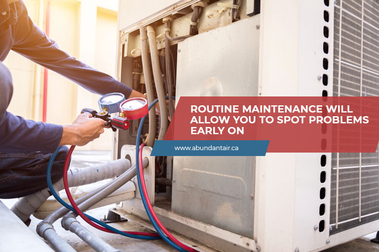 Routine maintenance will allow you to spot problems early on